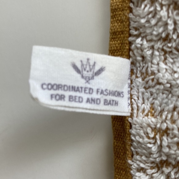 Vintage Fieldcrest guest hand towel Amish stencil print made in USA - Picture 4 of 8